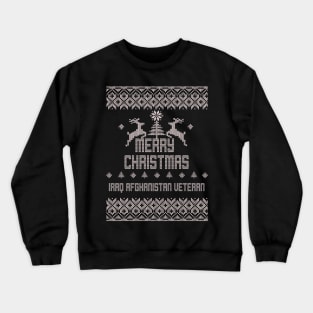 Merry Christmas IRAQ AFGHANISTAN VETERAN Crewneck Sweatshirt